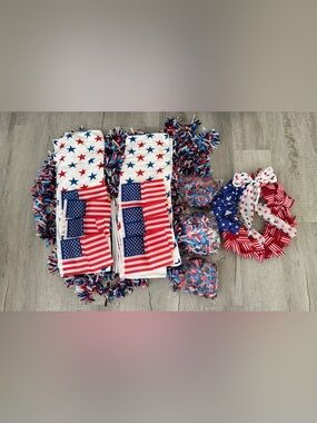 Red, White & Blue Star Decor and Flag Party Decor Set